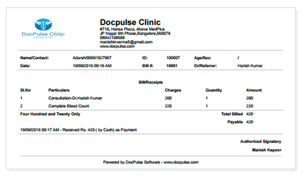 Hospital Billing Software