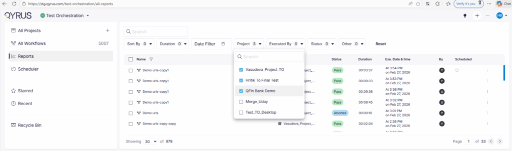project filter