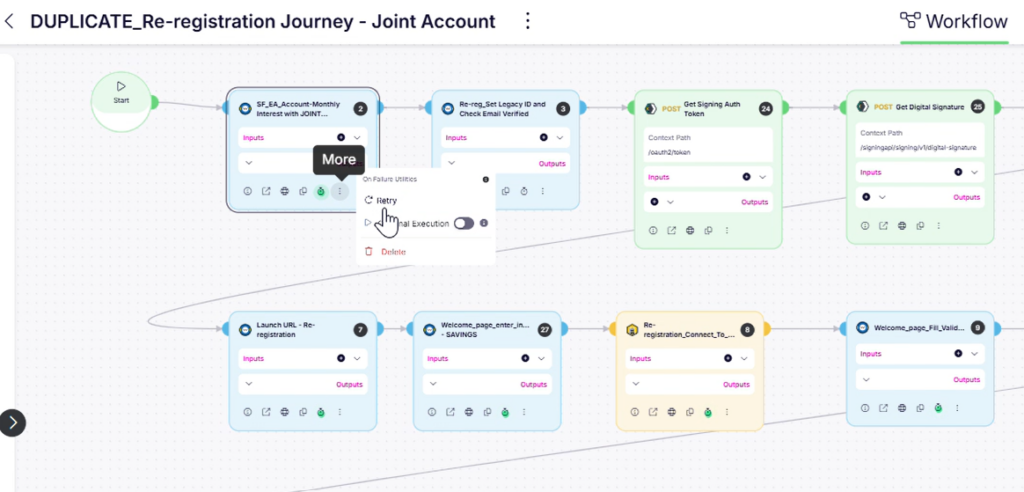 Combined Optional Execution and Session Persistence